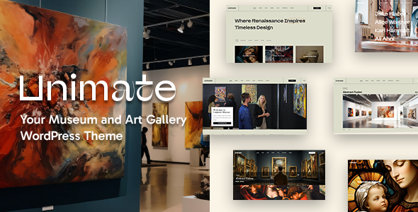 Unimate - Art Gallery and Museum Theme Logo